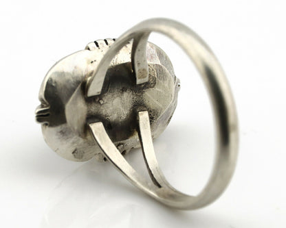 Navajo Ring .925 Silver Royston Turquoise Handmade Native American C.80's
