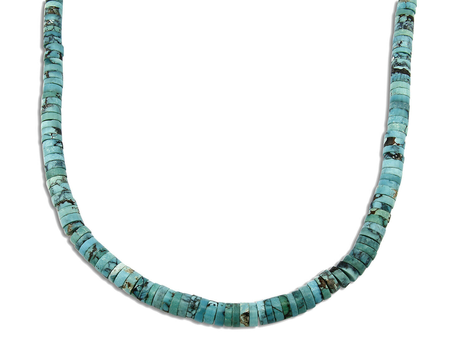 Women's Navajo Necklace .925 Silver Blue Arizona Turquoise & Natural Corals
