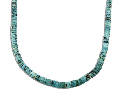 Women's Navajo Necklace .925 Silver Blue Arizona Turquoise & Natural Corals