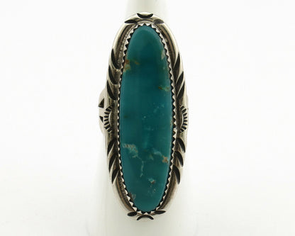 Navajo Ring .925 Silver Blue Southwest Turquoise Artist Signed USA C.80's