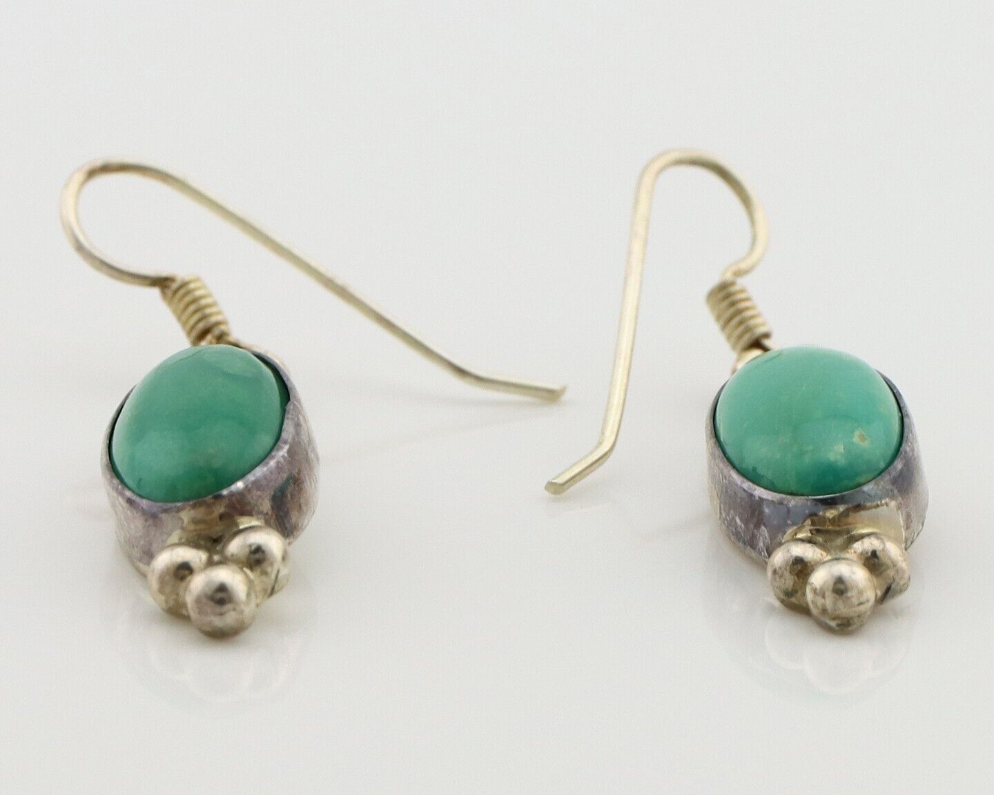 Navajo Earrings 925 Silver Blue Turquoise Native American Artist C.80's