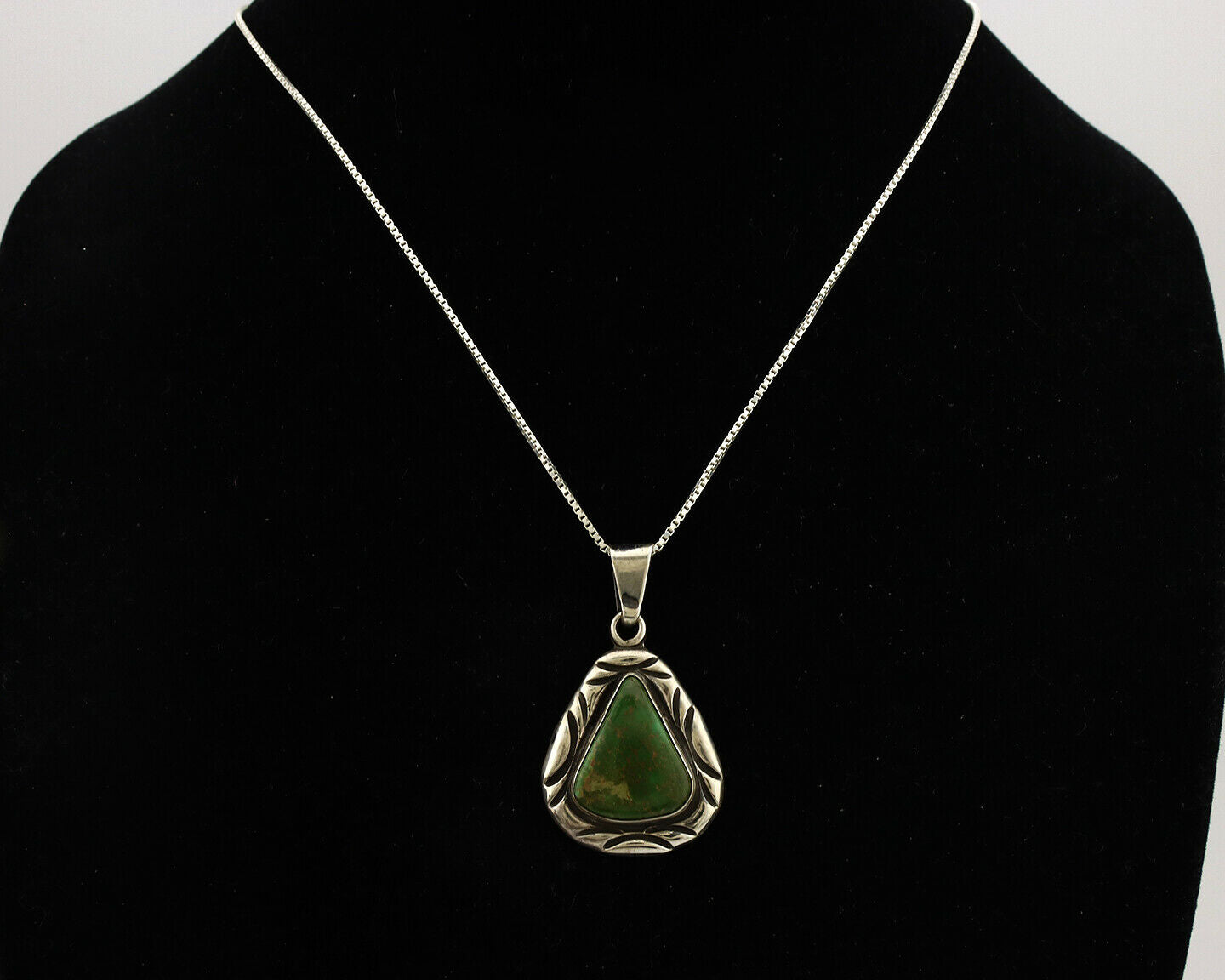 Navajo Necklace .925 Silver Royston Turquoise Signed C Montoya C.1980's