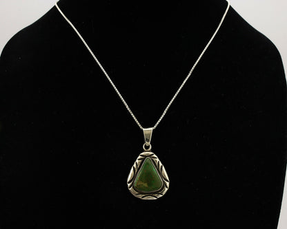 Navajo Necklace .925 Silver Royston Turquoise Signed C Montoya C.1980's