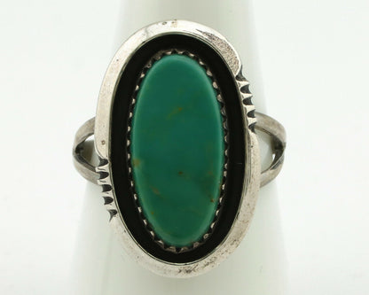 Navajo Ring .925 Silver Blue Turquoise Native American Artist Handmade C.80's
