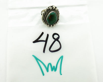 Navajo Ring .925 Silver Royston Turquoise Native Artist Signed C.80's