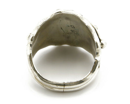 Navajo Eagle Ring .925 SOLID Silver Handmade Signed Artist S Circa 1980's