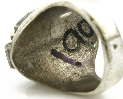 ZUNI Ring .925 SOLID Silver Sleeping Beauty Turquoise LEEKITY C.1980's