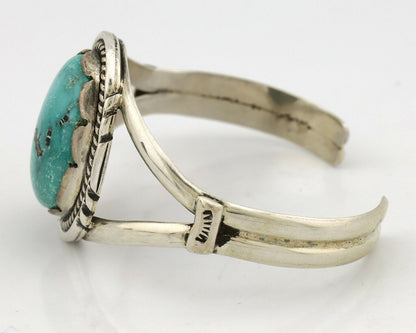 Navajo Bracelet .925 Silver Royston Turquoise Signed Apache Manufacturing C.80's