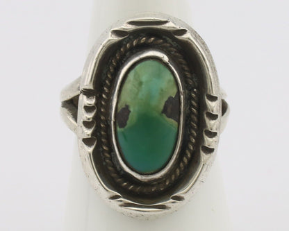 Navajo Handmade Ring 925 Silver Kingman Turquoise Native Artist C.80's