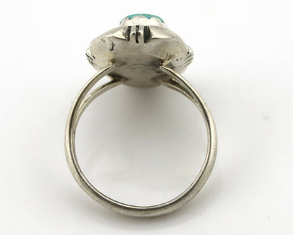 Navajo Ring .925 Silver Kingman Turquoise Handmade Native American Artist C.80's