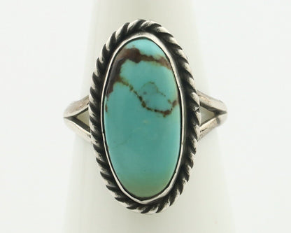 Navajo Handmade Ring .925 Silver Southwest Turquoise Native Artist C.80's