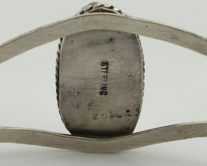 Women's Navajo Bracelet 925 Silver Natural Pink Mussel Native American C.80's