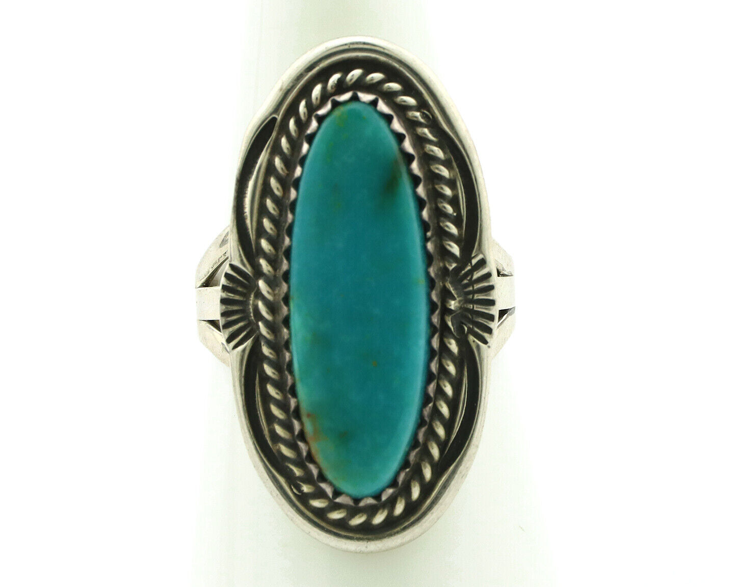 Navajo Ring 925 Silver Southwest Blue Turquoise Artist Signed Begay C.80's