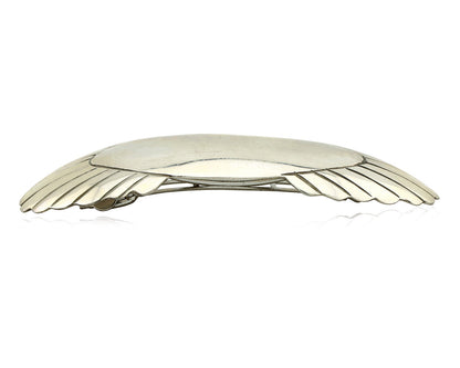 Navajo Hair Clip Barrette .925 Silver Hand Stamped Artist Signed C Montoya C80s