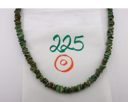 Navajo Necklace 925 Silver Natural Manassas Turquoise Native Artist C.80's