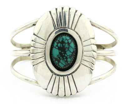 Navajo Bracelet .925 Silver Turquoise Mtn Artist Native American C.80's