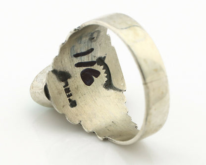 Navajo Ring .925 Silver Kingman Turquoise Artist Signed Apache C.80's