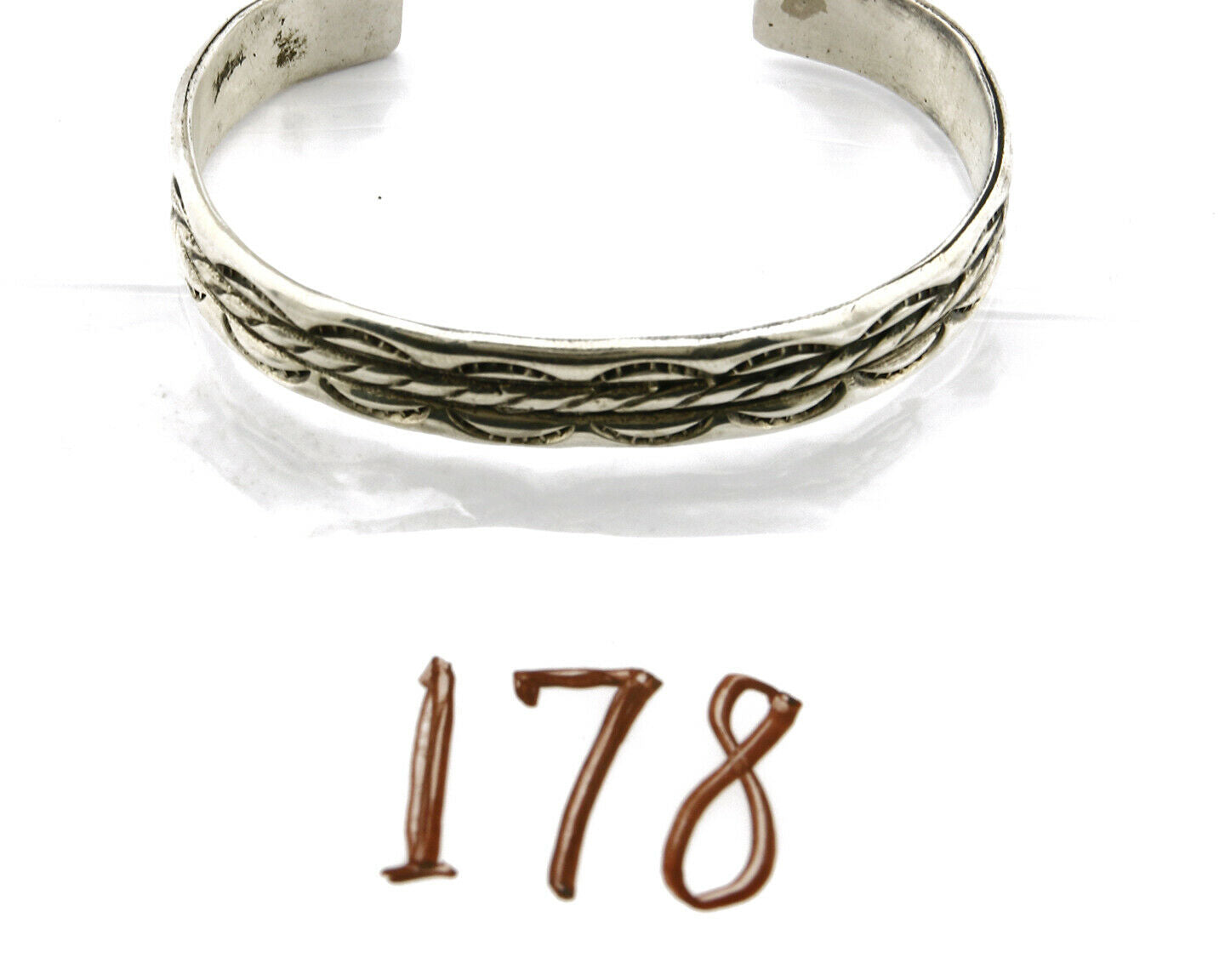 Small Women's Navajo Bracelet .925 Silver Handmade Cuff Signed Montoya C.1980's