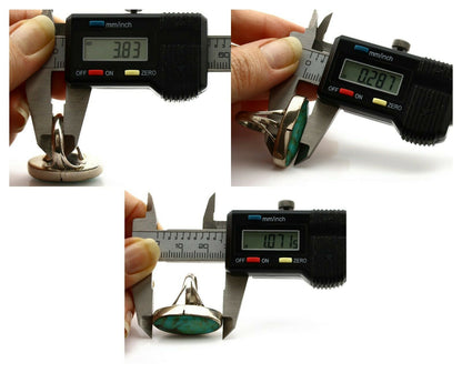 Navajo Ring .925 Silver Arizona Turquoise Native American Artist C80s