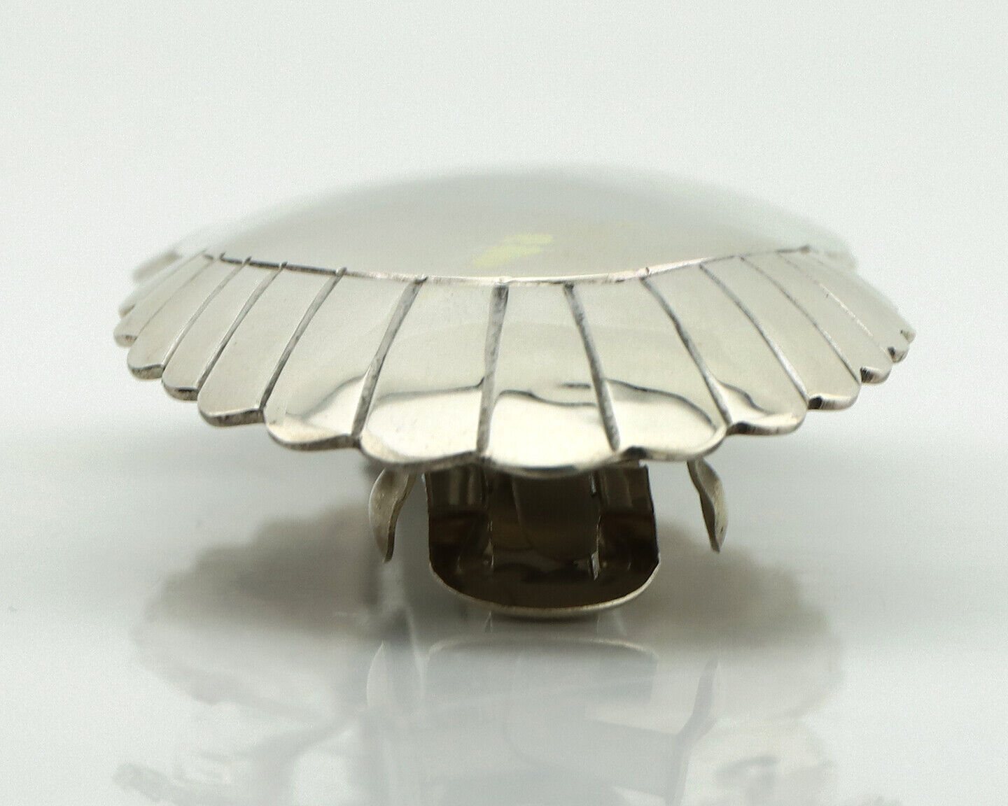 Navajo Hair Clip Barrette .925 Silver Hand Stamped Artist Signed C Montoya C80s