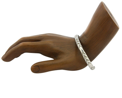 Navajo Bracelet .925 Silver Hand Stamped Arrow Head Artist Montoya C.80's