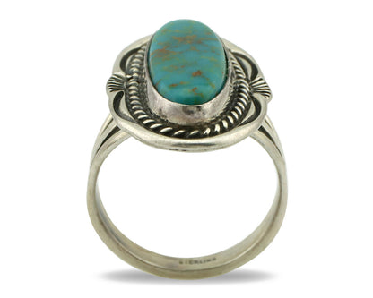 Navajo Ring 925 Silver Southwest Blue Turquoise Artist Signed Begay C.80's