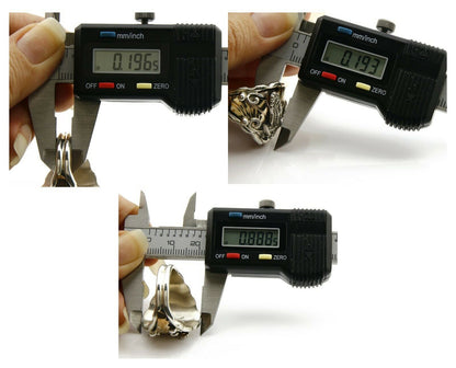 Navajo Eagle Ring .925 SOLID Silver & 12K GF Handmade Signed Artist S Circa 1980