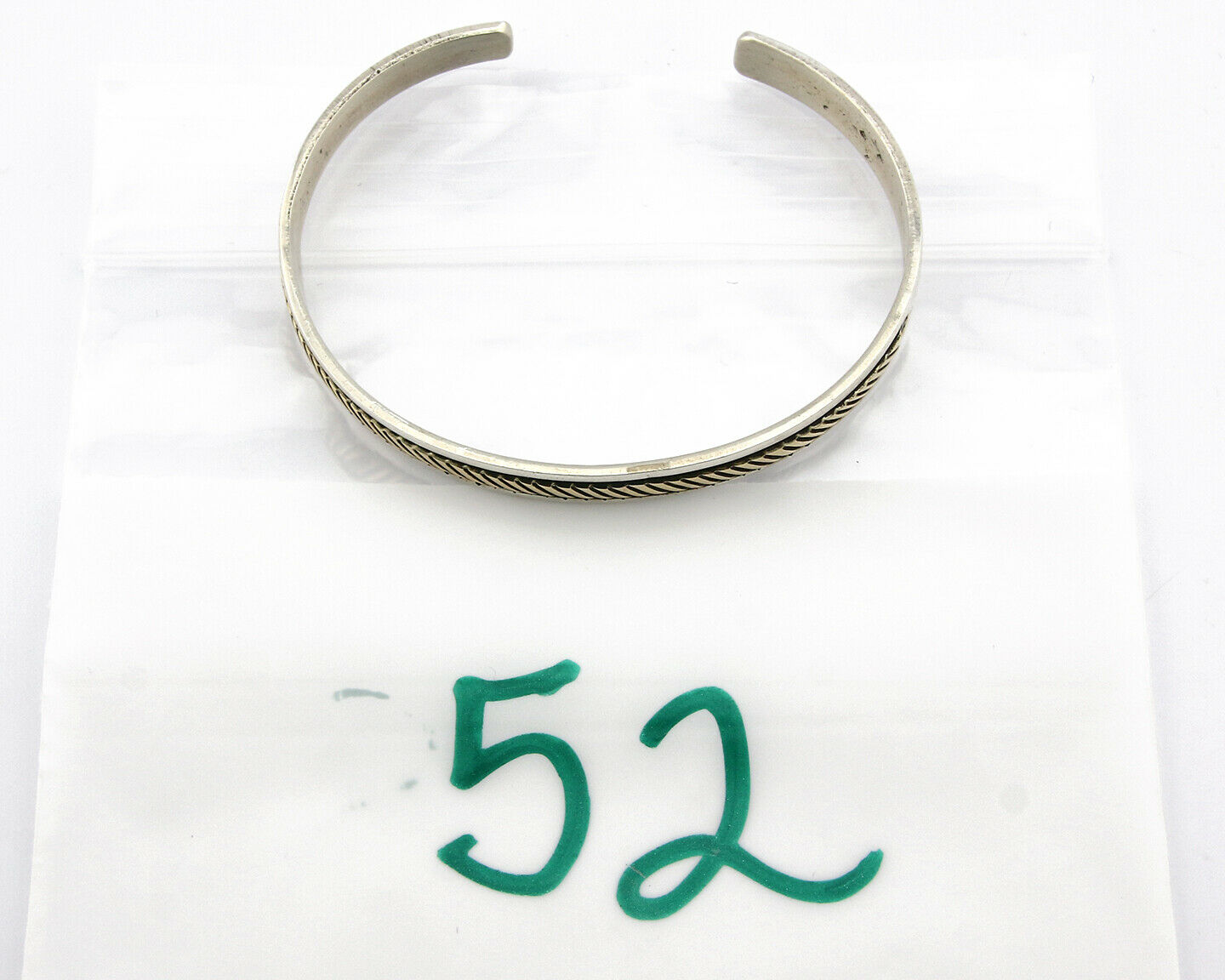 Navajo Bracelet SOLID .925 Silver & 12K Gold Filled Signed E Cuff C.80's