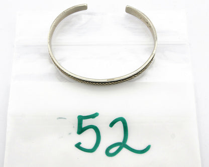 Navajo Bracelet SOLID .925 Silver & 12K Gold Filled Signed E Cuff C.80's
