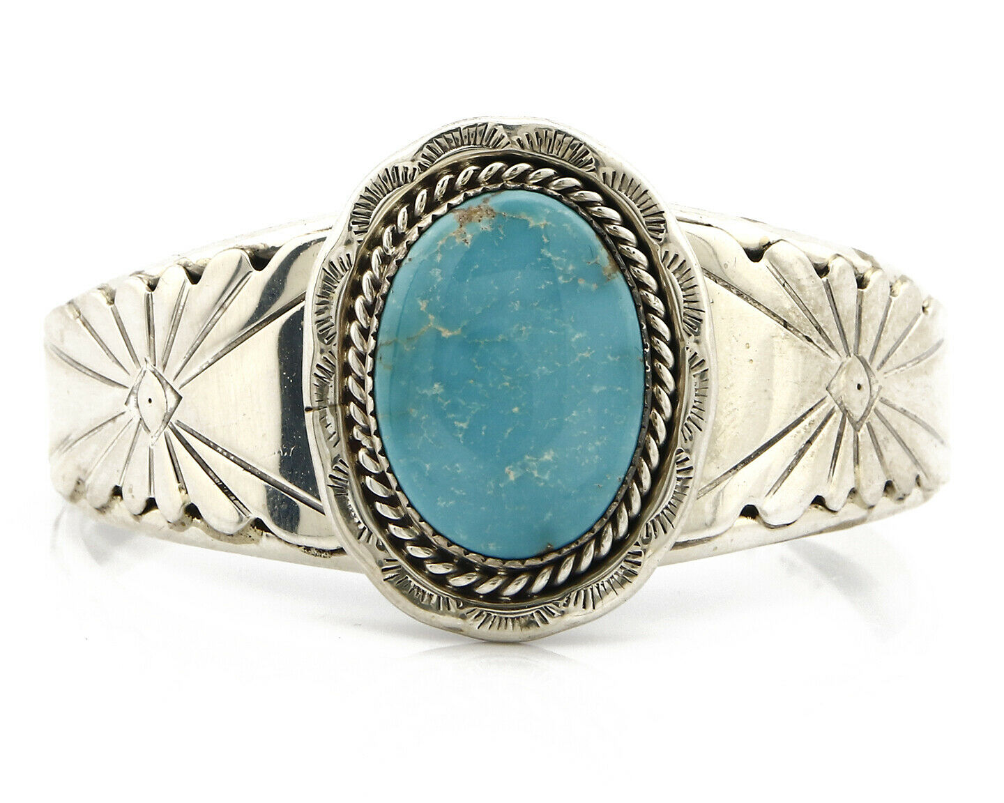 Navajo Bracelet .925 Silver Handmade Overlay Pattern Cuff Signed C.80's