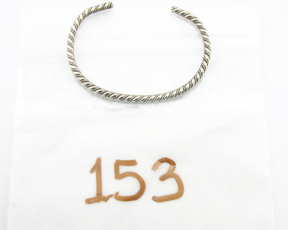 Navajo Bracelet .925 SOLID Silver Handmade Artist Tahe Circa Late 1980's