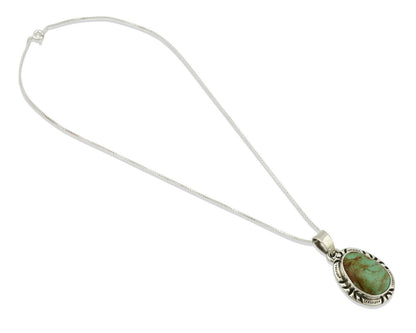 Navajo Pendant .925 Silver Kingman Turquoise Artist Signed Gecko C.80's