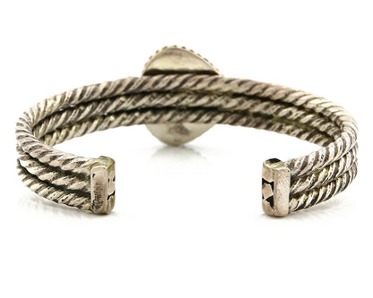 Navajo Bracelet .925 Silver Globe Turquoise Native American C.80's