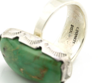 Navajo Ring 925 Silver Royston Turquoise Signed Lee Bennette C.80's