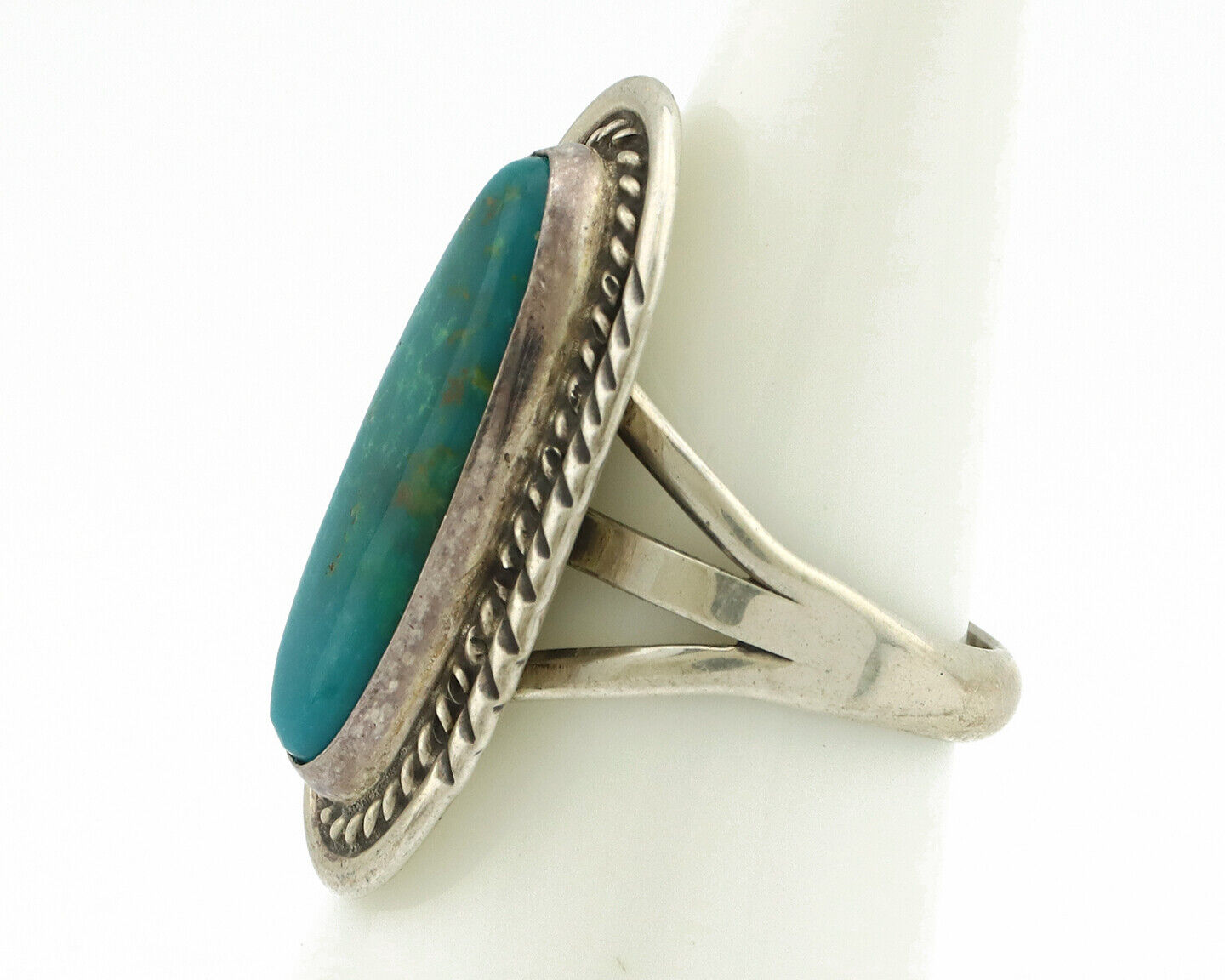 Navajo Ring 925 Silver Southwest Blue Turquoise Artist Signed Begay C.80's