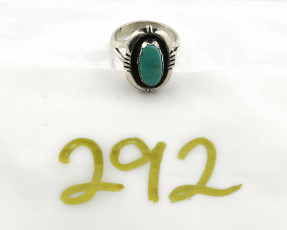Navajo Ring .925 Silver Kingman Turquoise Handmade Native American Artist C.80's