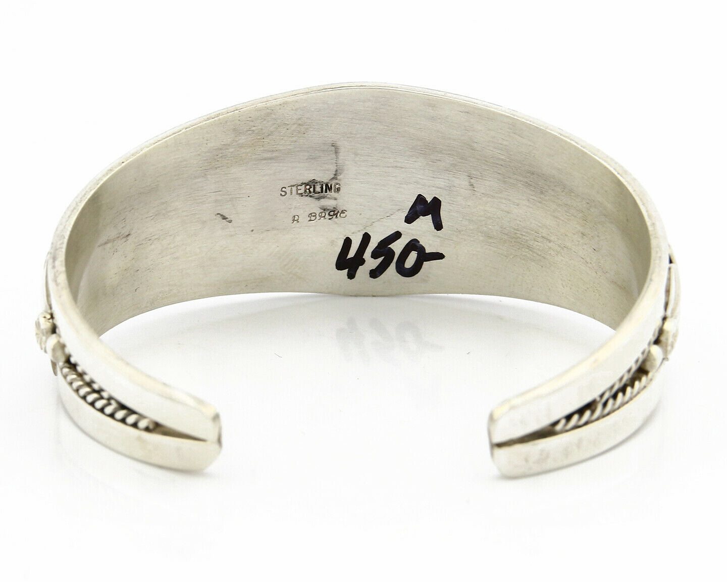 Navajo Bracelet .925 SOLID Silver Handmade Signed Artist BAHE C.80's