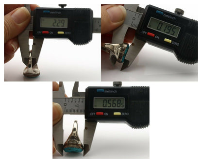 Zuni Ring .925 Silver Natural Blue Turquoise Native American Artist C.1980's