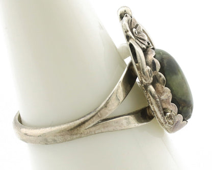 Navajo Ring .925 Silver Damale Turquoise Handmade Native American Artist C.1980s