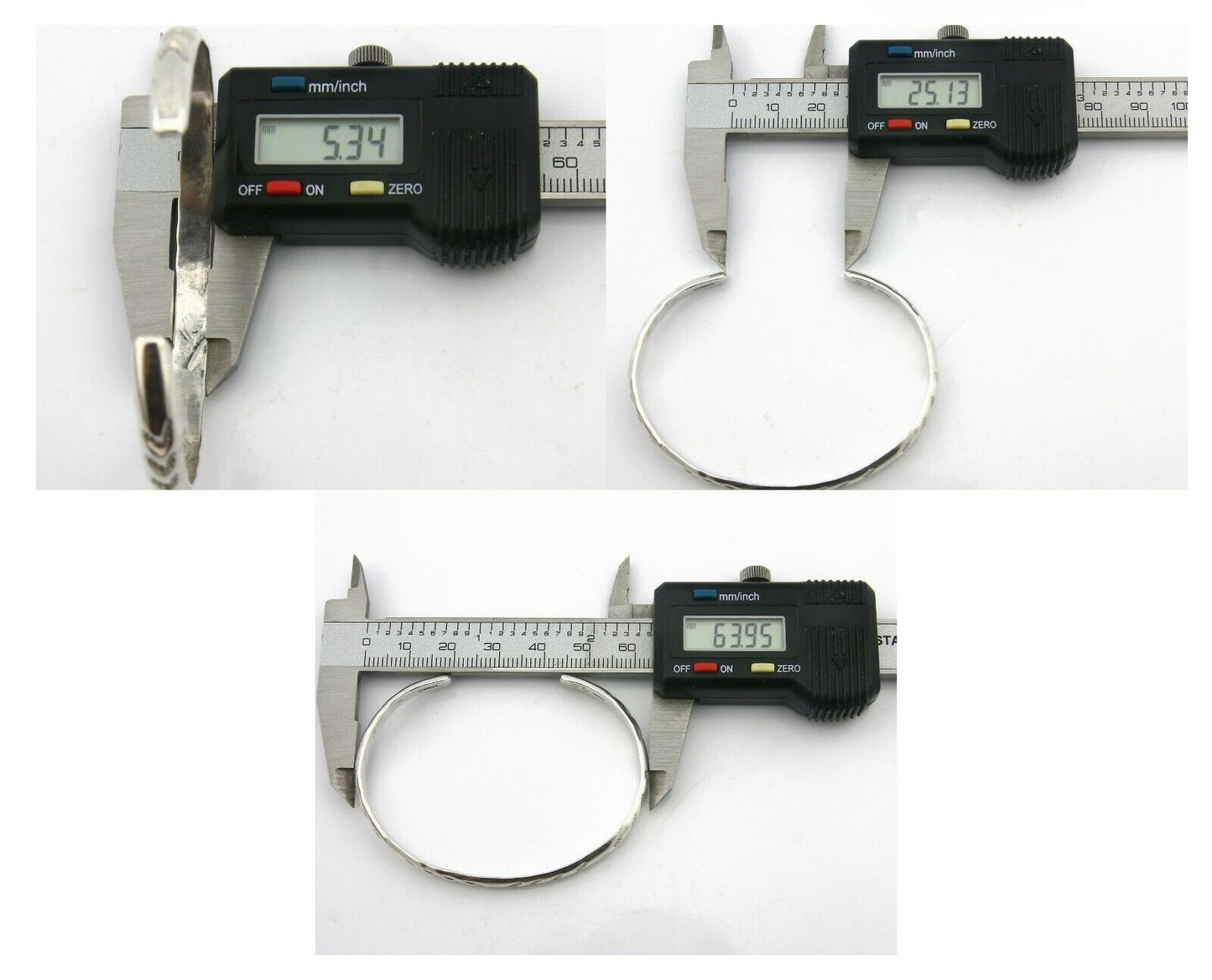 Navajo Bracelet .925 Silver Hand Stamped Arrow Head Artist I Montoya C.80's