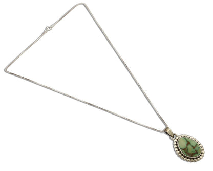 Navajo Necklace 925 Silver Damele Turquoise Native American Artist Signed C.80's