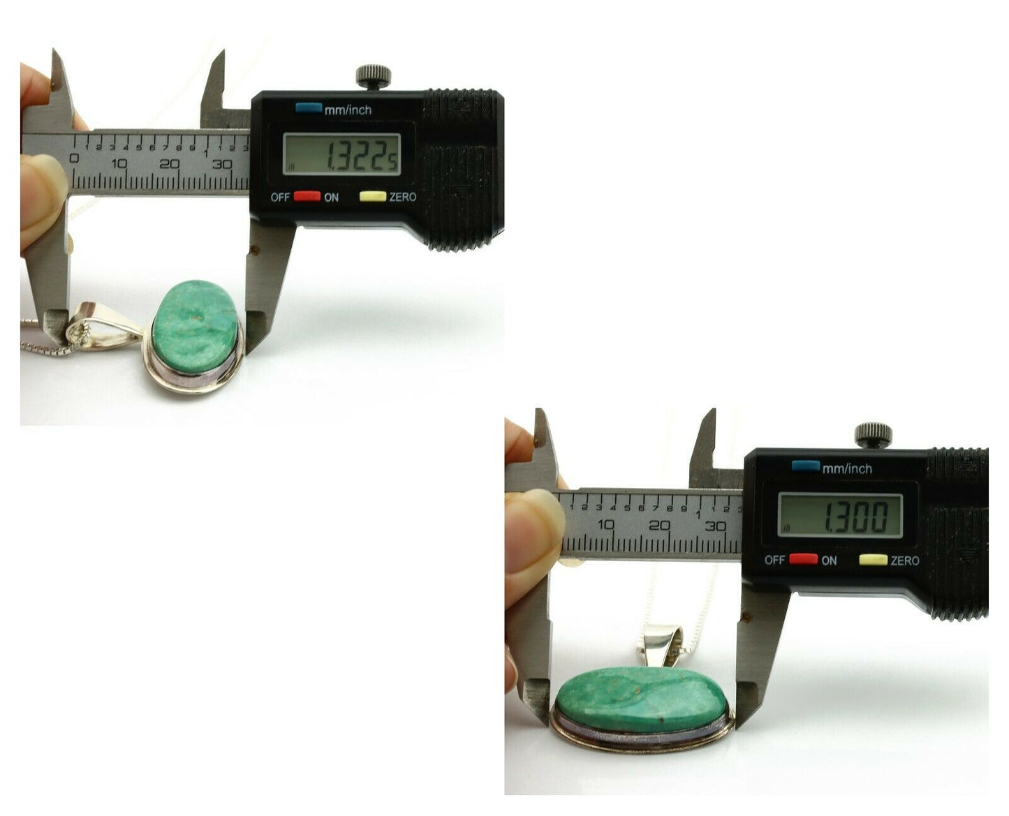 Navajo Necklace .925 Silver Natural Turquoise Signed Doug Zachary C.1980's