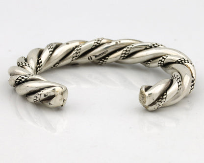 Navajo Handmade Bracelet .925 SOLID Silver Artist Signed D Circa 1980's