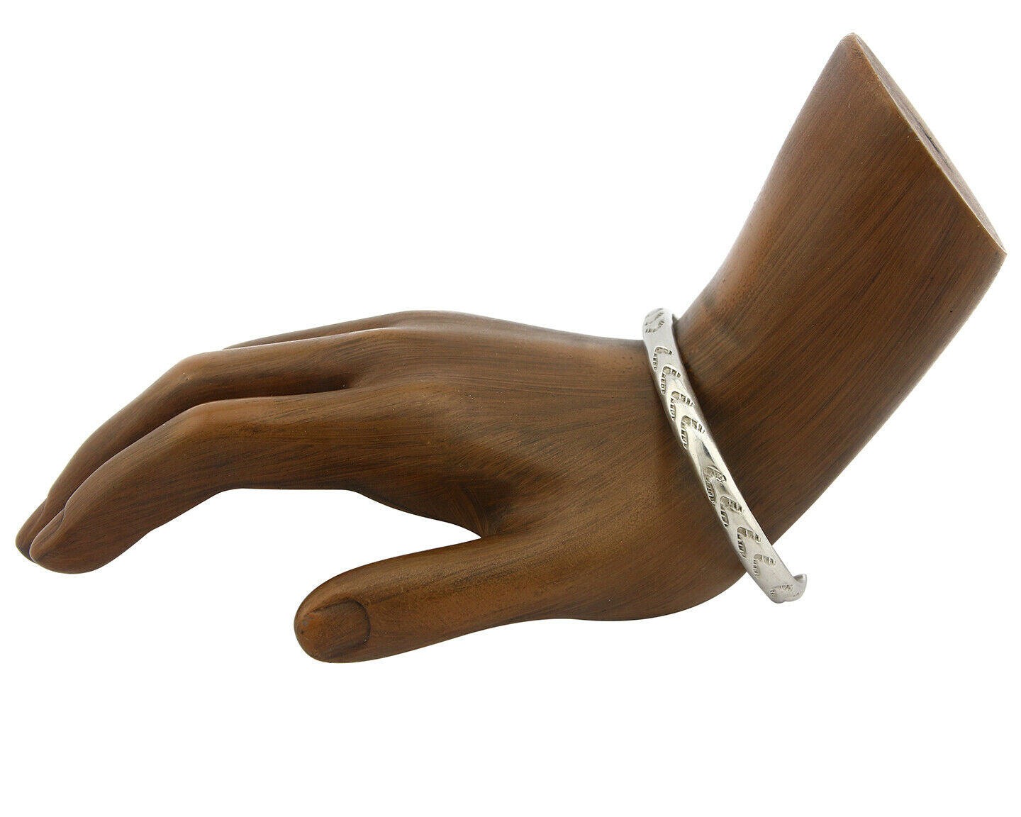 Navajo Bracelet .925 Silver Hand Stamped Arrow Head Artist Montoya C.80's