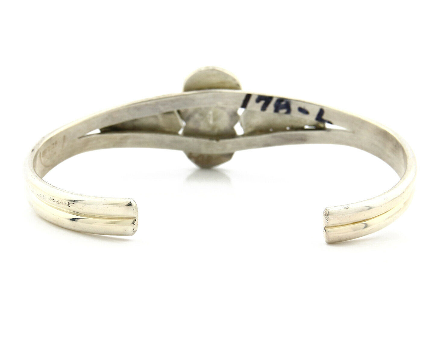 Navajo Bracelet .925 Silver Sleeping Beauty Turquoise Native C.80's