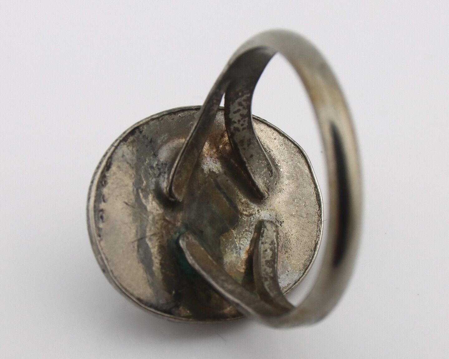 Navajo Handmade Ring 925 Silver Kingman Turquoise Native Artist C.80's