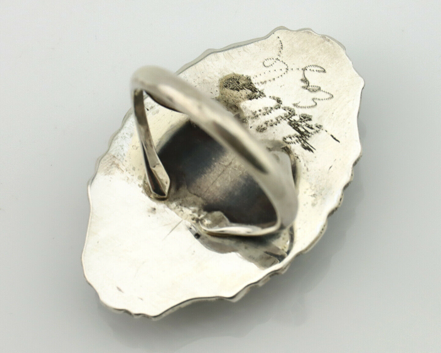 Navajo Ring .925 Silver Blue Southwest Turquoise Artist Billy Eagle C.80's
