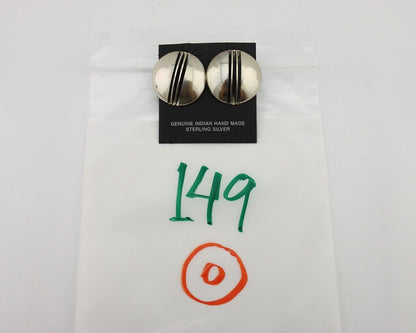 Navajo Earrings 925 Silver Handmade Native American Artist Signed Yazzie C.80's
