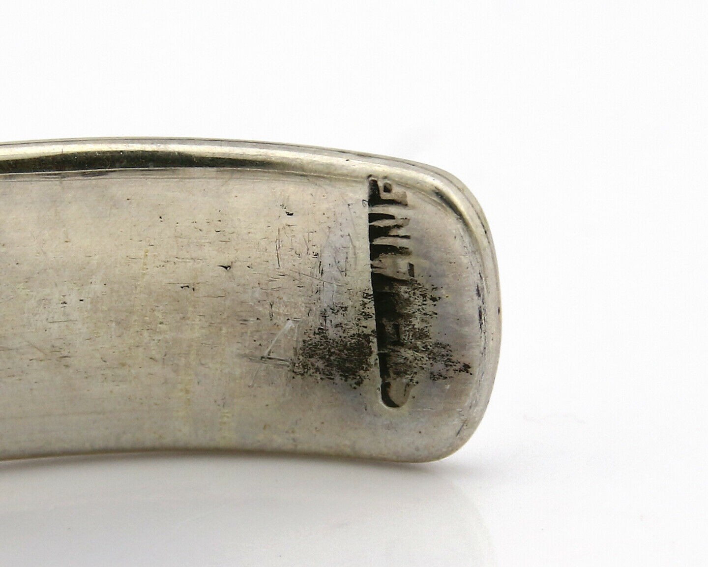 Navajo Bracelet .925 Silver Hand Stamped Artist Native American C.80's