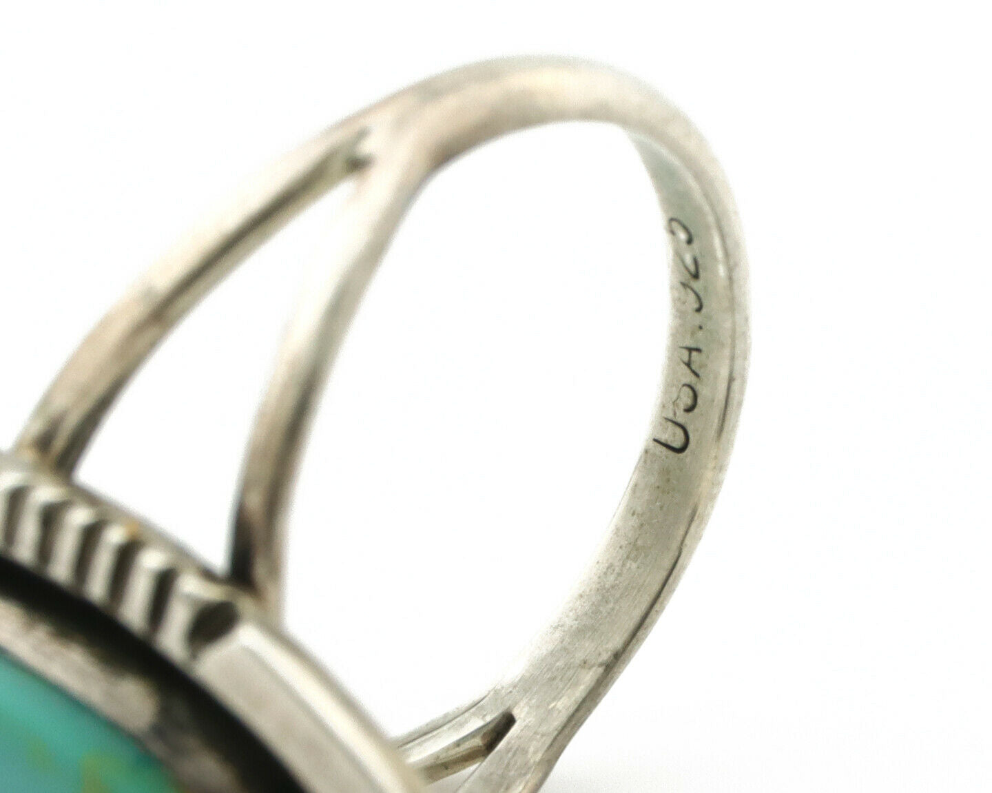 Navajo Ring .925 Silver Arizona Turquoise Native American Artist Handmade C.80's